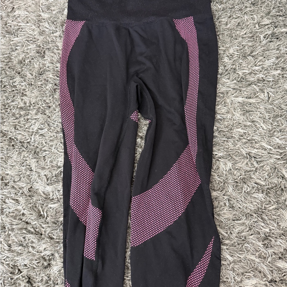 VICTORIA SPORT Black and Pink Leggings